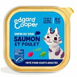 Pâtée pour chat Saumon Poulet 16 x 85 g Edgard et Cooper